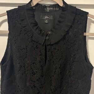 J. Crew Black Lace Sleeveless Blouse
